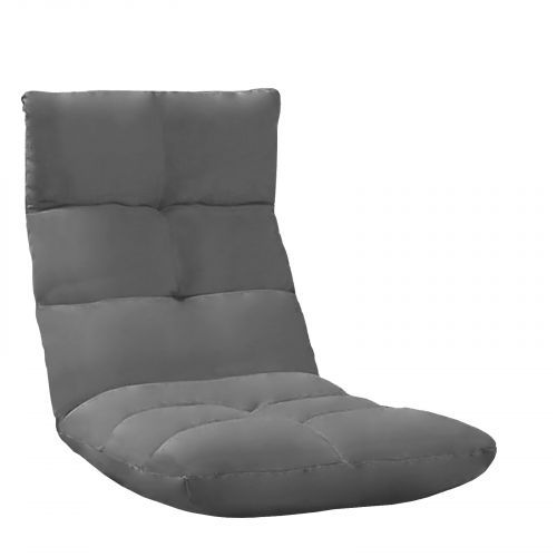 In House | Picnic Upholstered Velvet Foldable Floor Chair, 120x50x15 cm, Gray